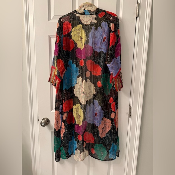 NWOT Anthropologie Bl^nk London Bea Shimmer Duster Kimono - Picture 6 of 8